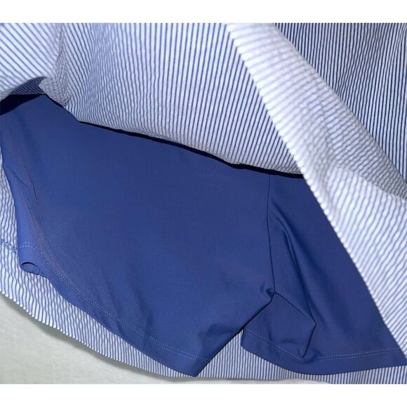S.C. & Co Women's XL Blue & White Striped Golf Skort with Pockets - Picture 6 of 9